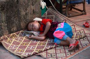 Sleeping Market Child 